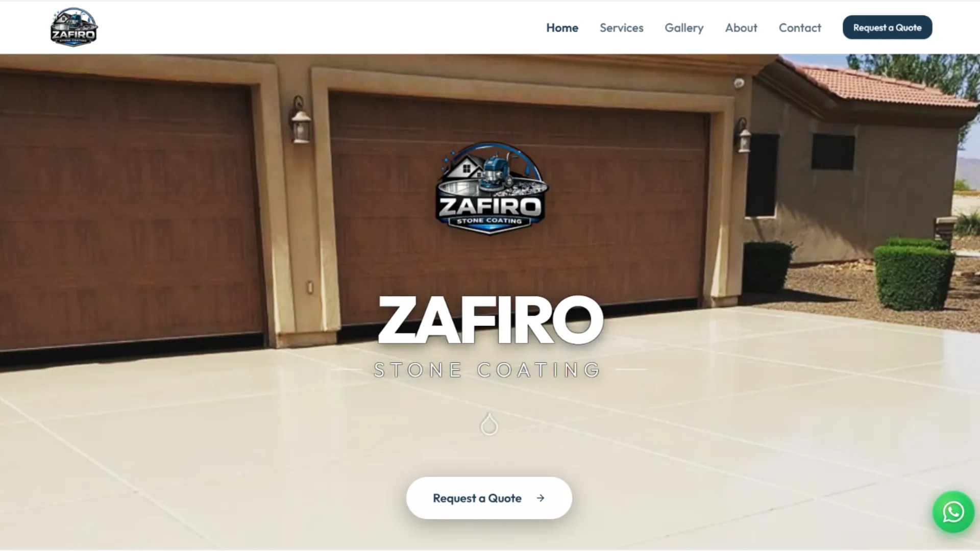 Web corporativa para Zafiro Stone Coating - Empresa de flooring en Phoenix, AZ